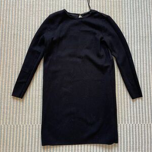 Cos black knit/sheer dress